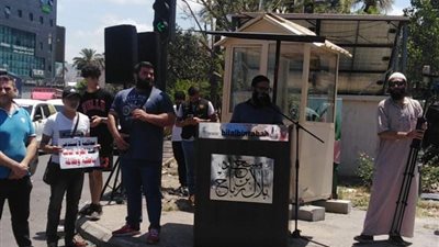 اعتصام لاهالي موقوفي احداث عبرا طالب باطلاق الاسير واخوانه