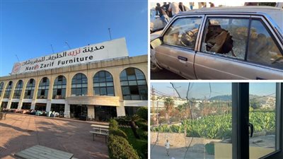 بالصور: أضرار مادية في الممتلكات في محيط الإستهداف جنوب صيدا