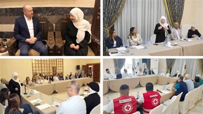 بهية الحريري تابعت مع محافظ الجنوب تطورات العدوان والنزوح واجتمعت مع 