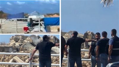 امن الدولة في الجنوب تزيل خيم نصبها نازحون من التابعية السورية شمالي مدينة صيدا 