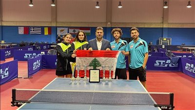 بطلا لبنان بكرة الطاولة مريم وسعد الهبش أحرزا 3 برونزيات في بطولة قبرص الدولية