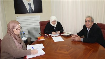 بهية الحريري استقبلت سمير محمود وأثنت على جهوده خلال توليه رئاسة دائرة التعليم المهني جنوباً