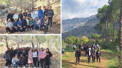 طلاب ثانوية السفير في مدرسة الطبيعة اكتشافاً وتأملاً مسير بيئي سياحي في غابة بكاسين الصنوبرية
