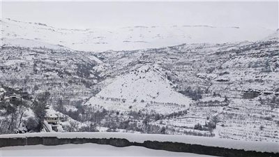  الثلوج على الـ ١٠٠٠ متر...والمنخفض الجوي مستمر حتى يوم الخميس