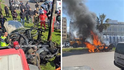 بالفيديو والصور: إستهداف سيارة على الكورنيش البحري لمدينة صيدا