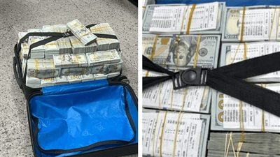 بالصور: الأموال المضبوطة في مطار بيروت امس