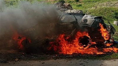 غارة إسرائيلية تستهدف سيارة على طريق دير الزهراني - رومين