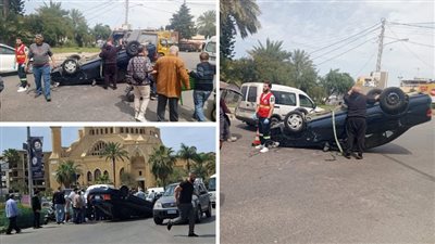 بالفيديو والصور: حادث سير مروع عند دوار مسجد الحريري في صيدا ما أدى الى إنقلاب سيارة وسقوط جريح