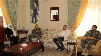 بهية الحريري استقبلت المدير الجديد لأمن الدولة في الجنوب العميد وسيم النقيب