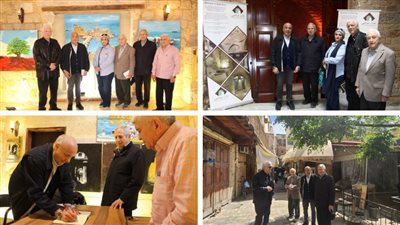 شريف تابت جال بدعوة من أنطوان صاصي  في معرض لوحات الفنانة دلال العزي بصيدا القديمة