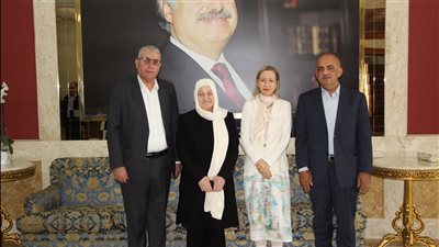 بهية الحريري التقت مديرة الأنروا في لبنان دوروثي كلاوس والمديرين السابق والجديد للوكالة في منطقة صيدا