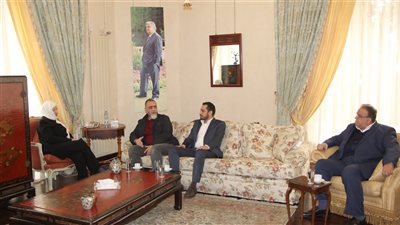 بهية الحريري اطلعت من أبو العينين وحمادي على نشاط مكتب ودائرة الشباب في فتح والسفارة الفلسطينية