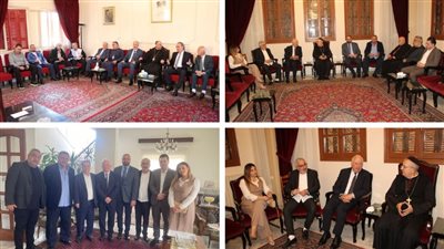 وفد تيار المستقبل قدم التهاني بالفصح المجيد للنائب موسى والمطرانين العمار وحداد