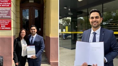 دكتوراه لمروان المبدر في طب الأسنان من جامعة بولندية وأبحاثه تؤسس لنقلة نوعية في علاج أمراض اللثة دون جراحة