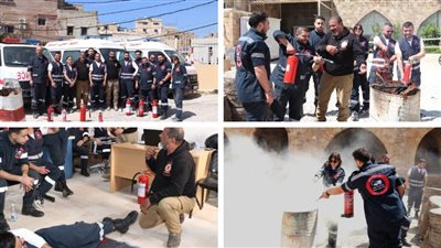 مناورة مشتركة للجهاز الطبي المتنقل في مؤسسة الحريري والدفاع المدني اللبناني – مركز صيدا الإقليمي