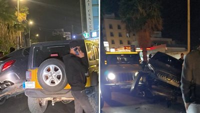 بالصور: جريح وأضرار مادية في حادث سير بين سيارتين في صيدا