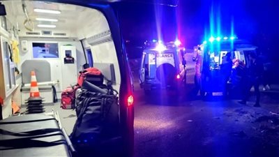 انقلاب سيارة إسعاف