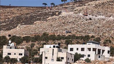  بالصور - جرافات إسرائيلية تقتلع مئات الأشجار في قرية فلسطينية بالضفة الغربية