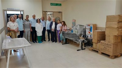 وفد من روتاري صيدا قدم مساعدات عينية لمستشفى صيدا الحكومي وتفقد برفقة رئيس روتاري بيروت قسم الأطفال تحضيراً لمشروع خاص به