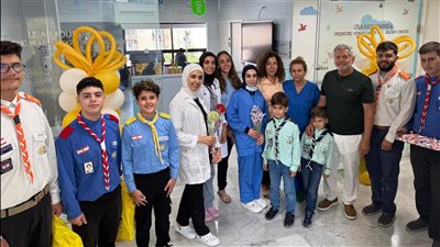 وفدٌ من كشافة الإمام المهدي وزع الهدايا على الأطفال المرضى في مستشفيات صيدا بذكرى المولد النبوي الشريف