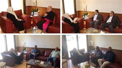 بهية الحريري التقت المونسنيور عبدو أبو كسم والمقدم هاني القادري ومحمد البقاعي ومدير ثانوية تعلبايا الرسمية