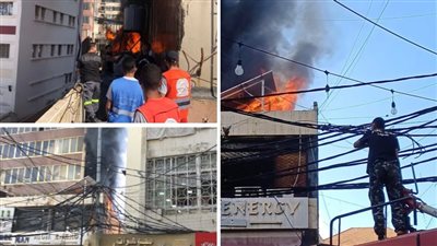 حريق في بناية 'سيتي هول سنتر' بصيدا يثير الذعر بين أصحاب المحال