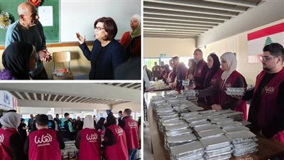 ضمن حملة 'أغيثوا لبنان'.. 'أهلنا' تُقدم وجبات ساخنة ومساعدات عينية وطبية للعائلات النازحة في مركز 'المدرسة اللبنانية الكويتية'