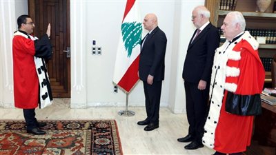  الرئيس عون خلال حفل قسم المدعي العام التمييزي: القضاء ركيزة الدولة الأساسية